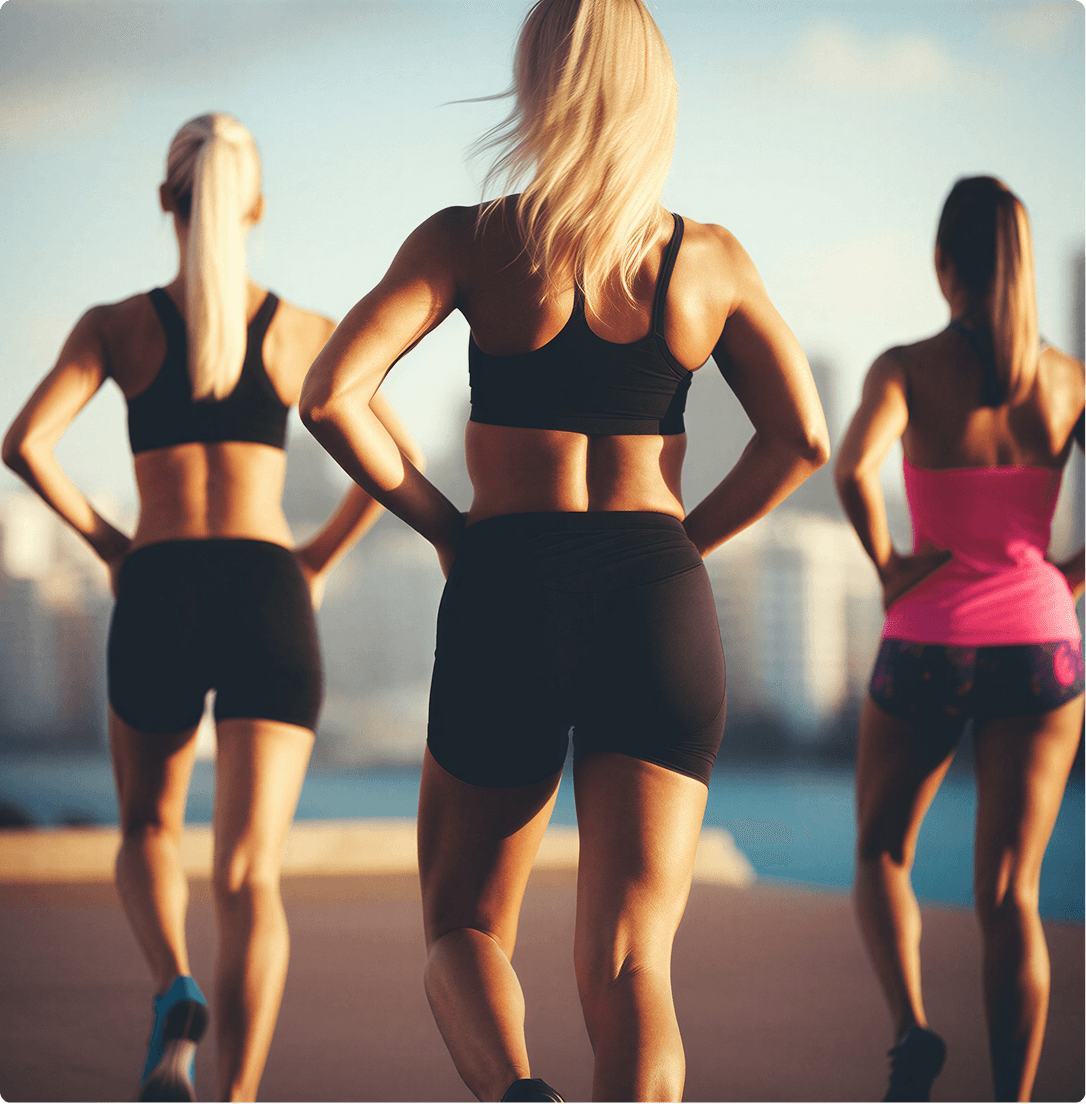 Outdoor group fitness class