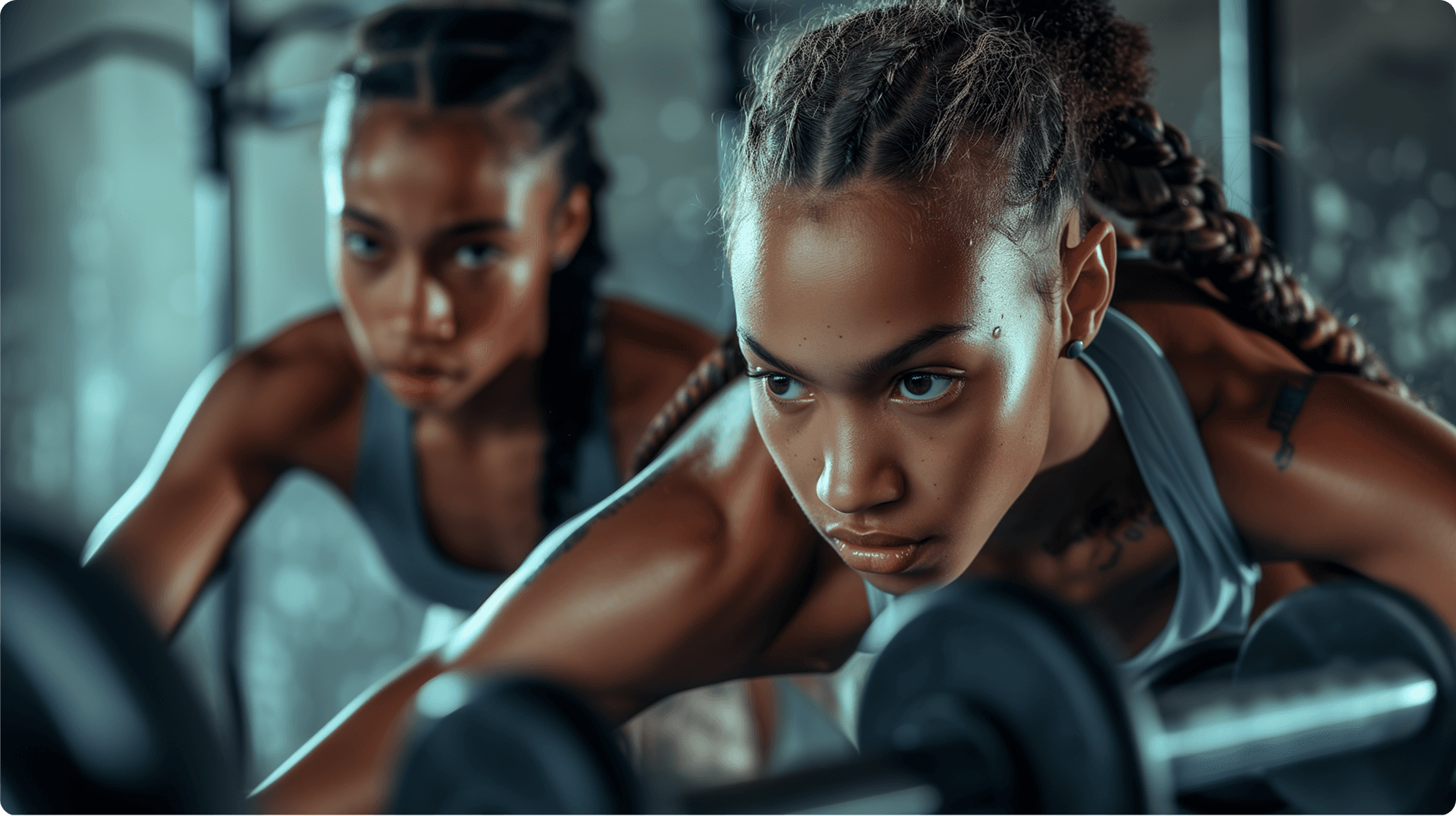 Athlete preparing for a workout