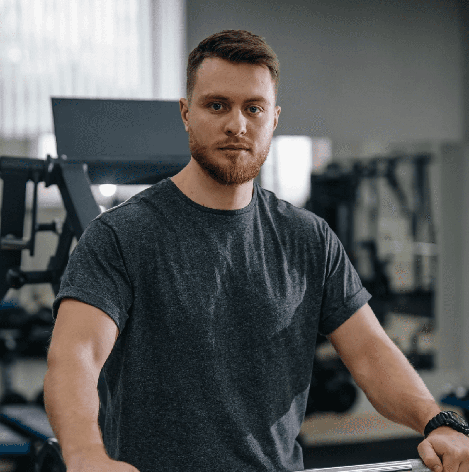A personal trainer in a gym